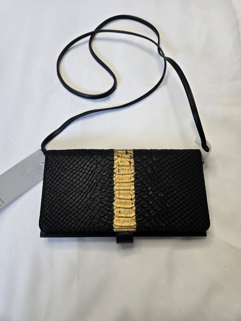 The Sak Paloma Leather Textured Crossbody Wallet with Gold Accent